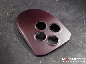 Alfa Romeo 4C Central MTA Control Cover - Carbon Fiber - Dark Red Matte Finish